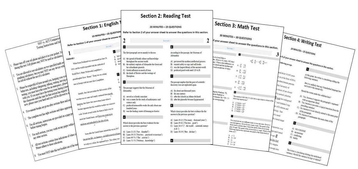 act test answer sheet