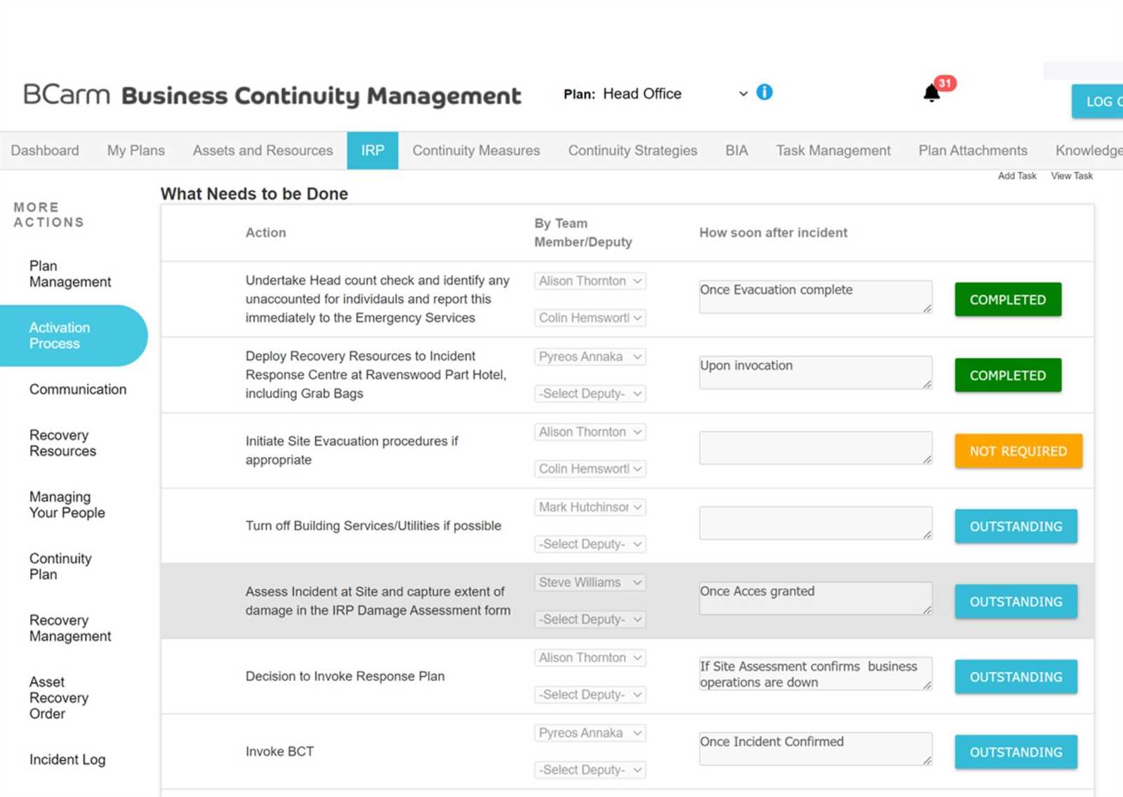 business continuity management exam questions and answers