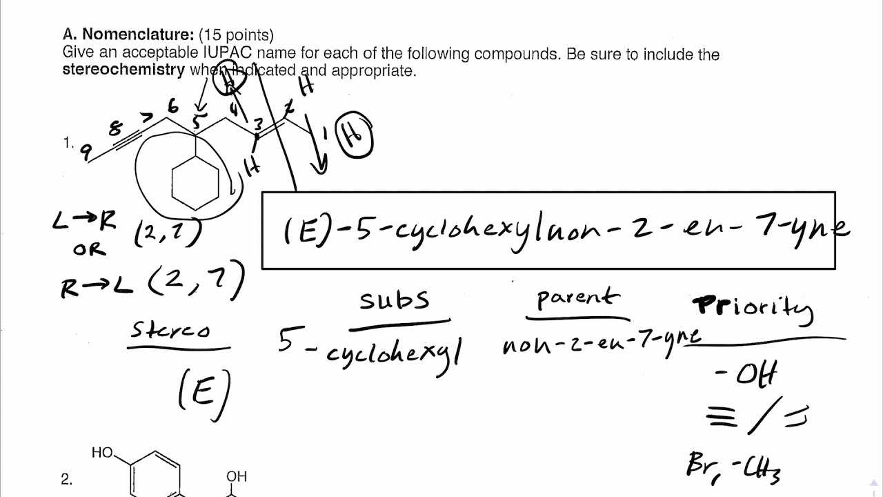 acs chemistry exam answer key