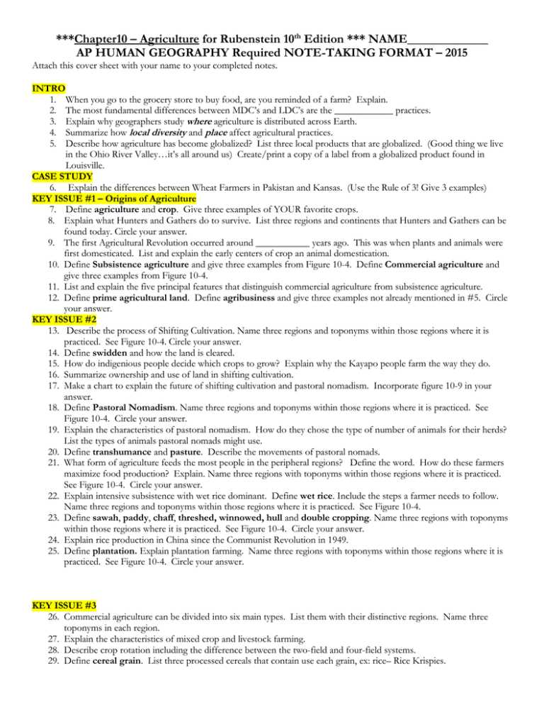 ap human geography chapter 6 key issue 1 answers