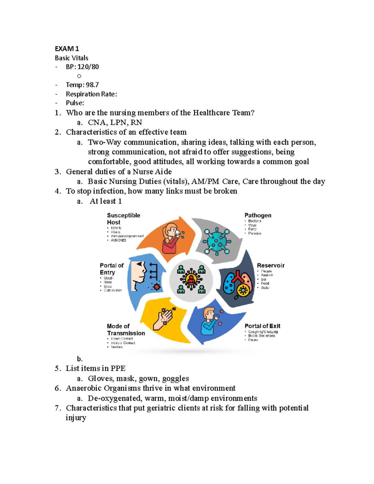 nursing assistant nurse aide practice exam 3 answers