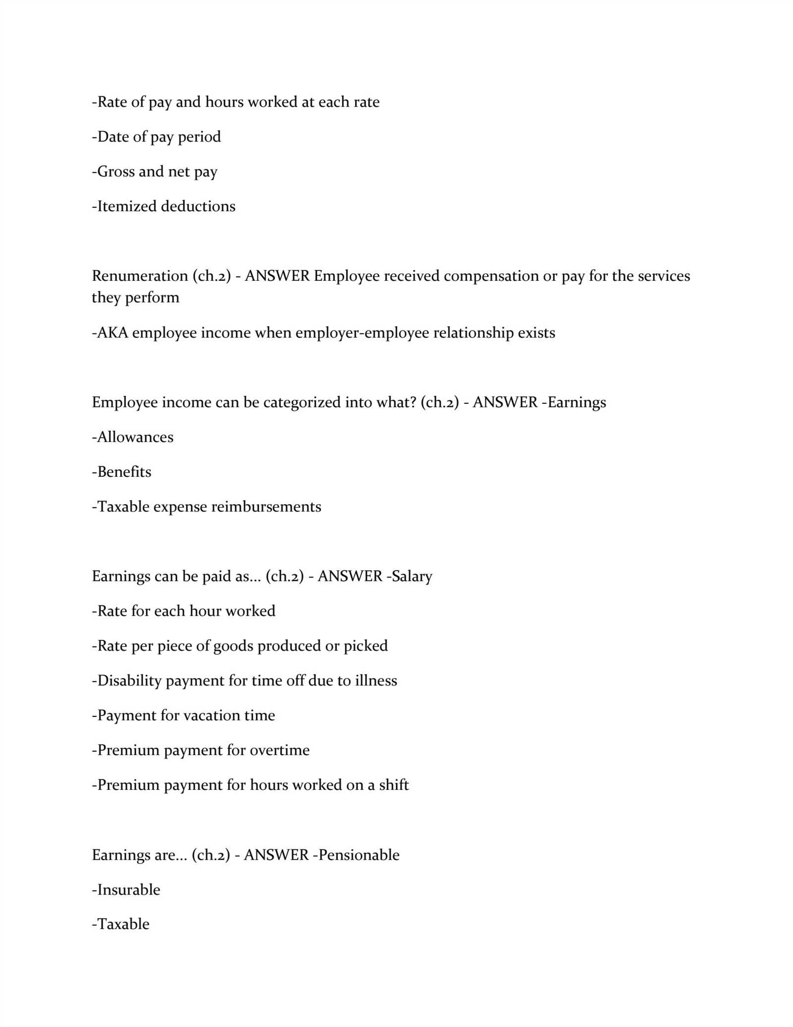 payroll accounting final exam answers