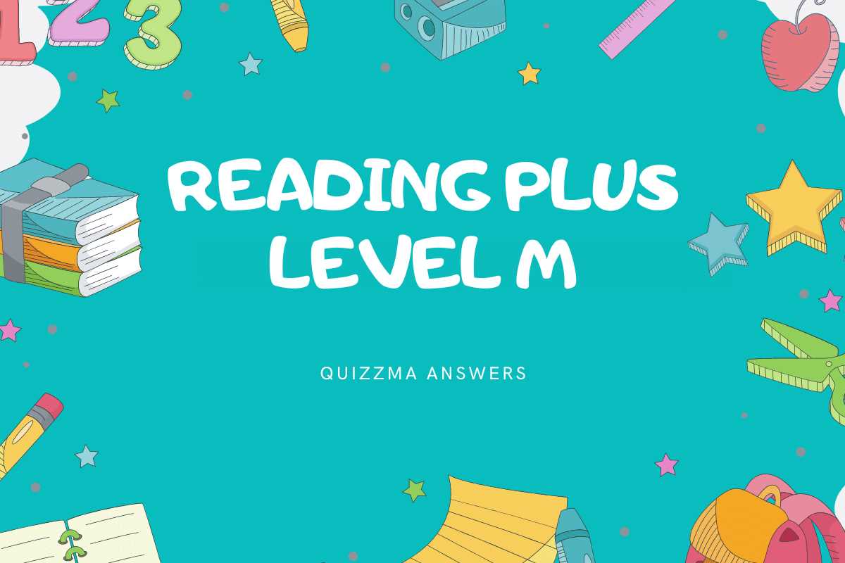 reading plus level m answers