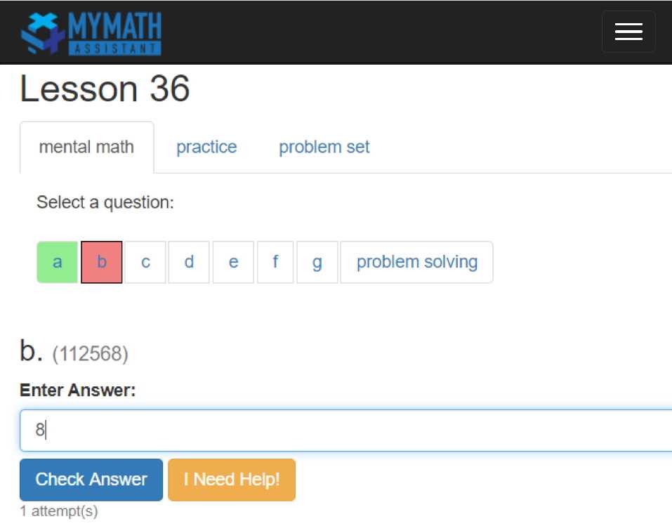 mymath answers