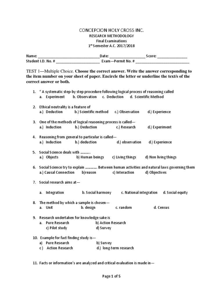 psychology research methods exam questions and answers