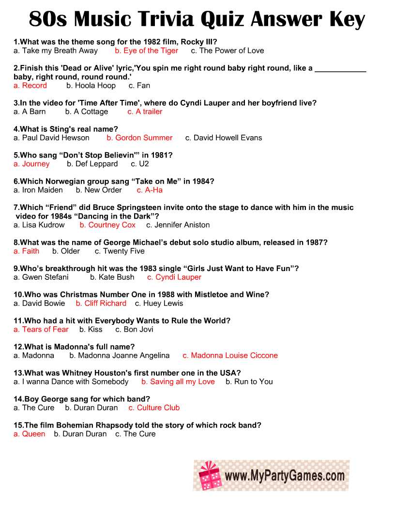 pop music trivia questions and answers