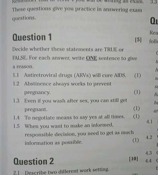 transcription exam questions with answers