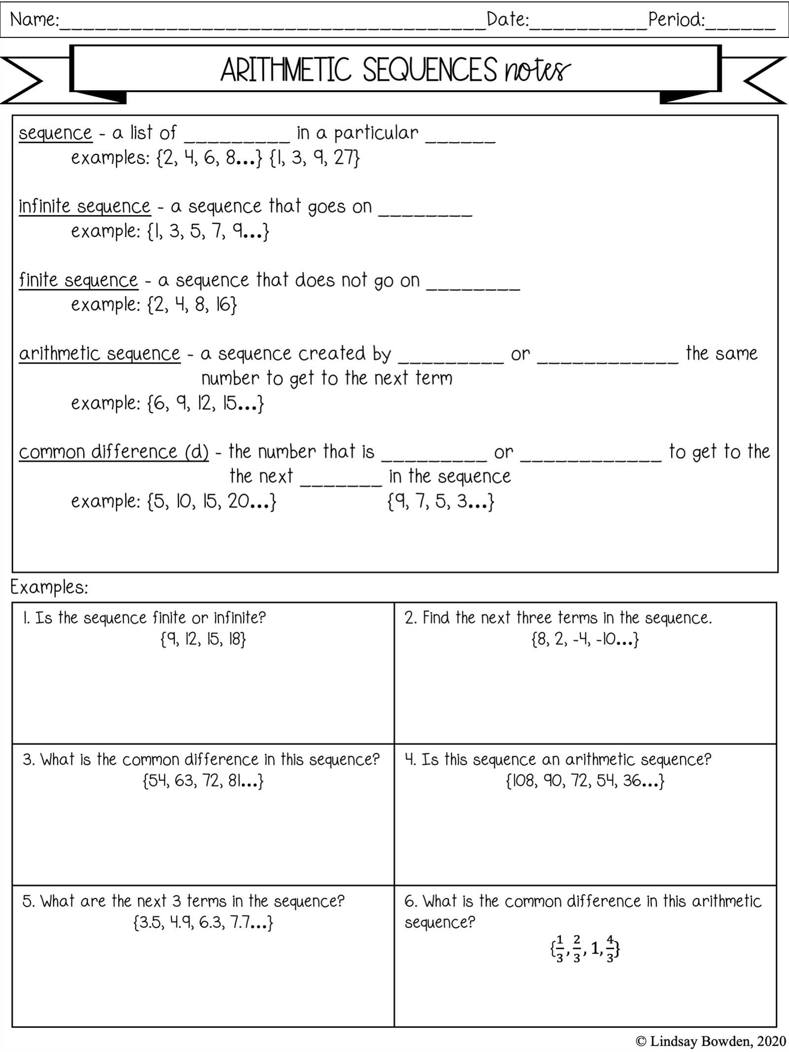 sigma notation worksheet answers