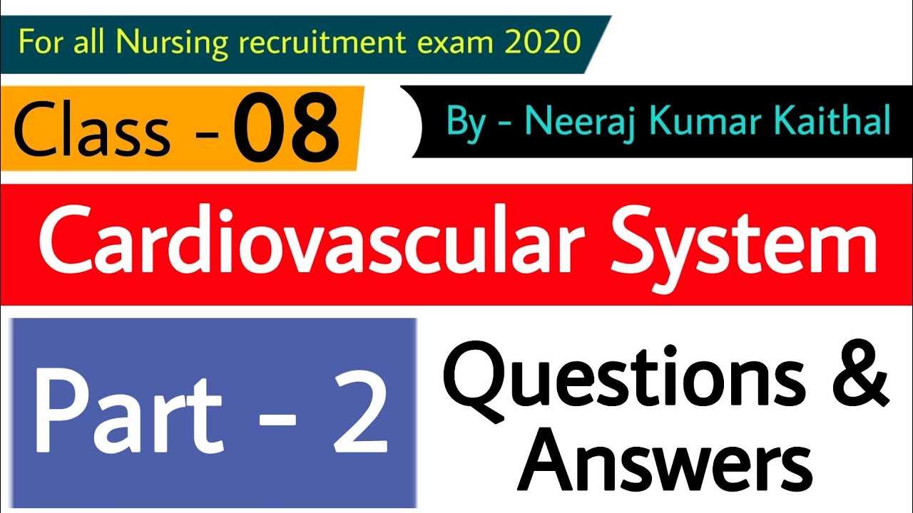 cardiovascular physiology exam questions and answers