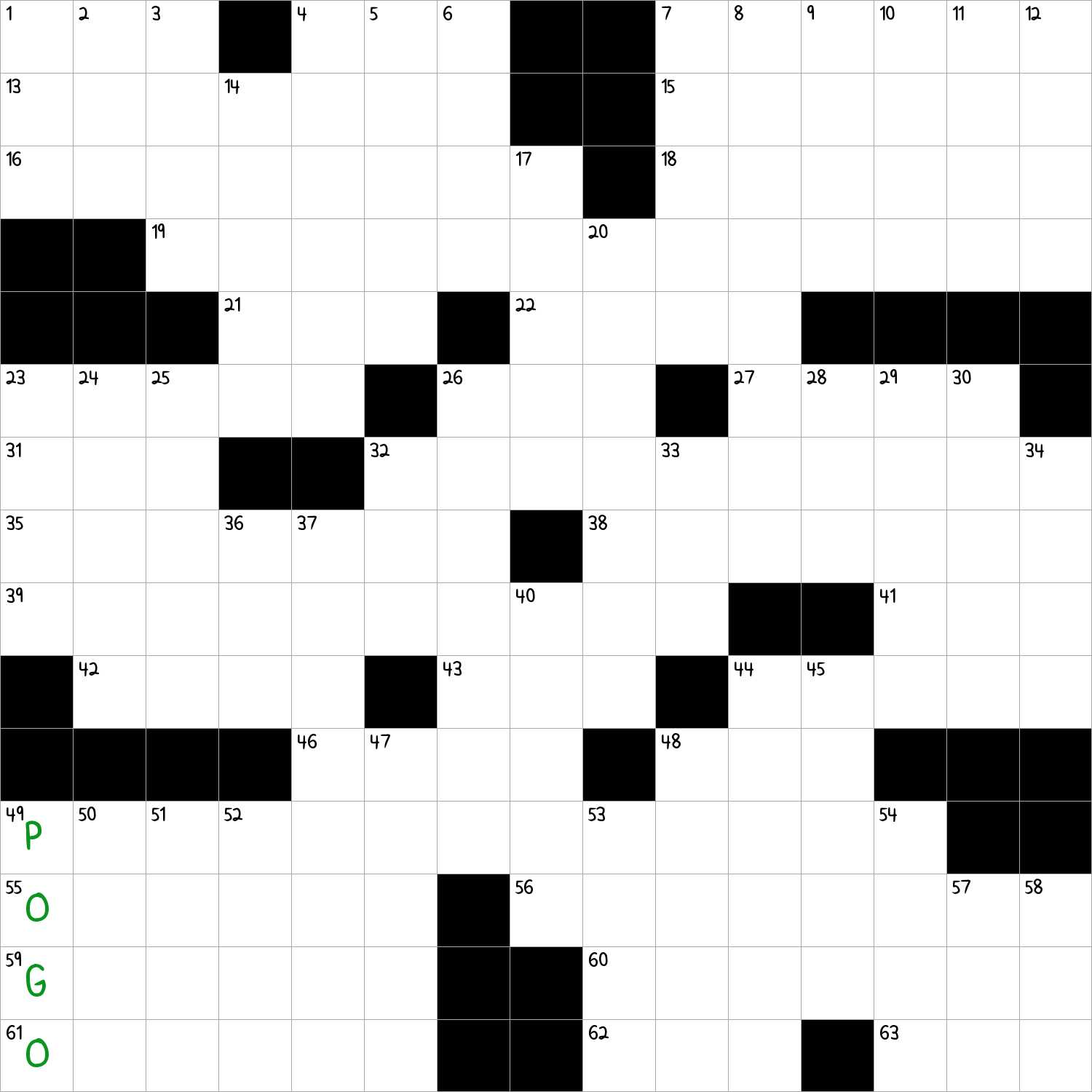 pogo crossword puzzle answers