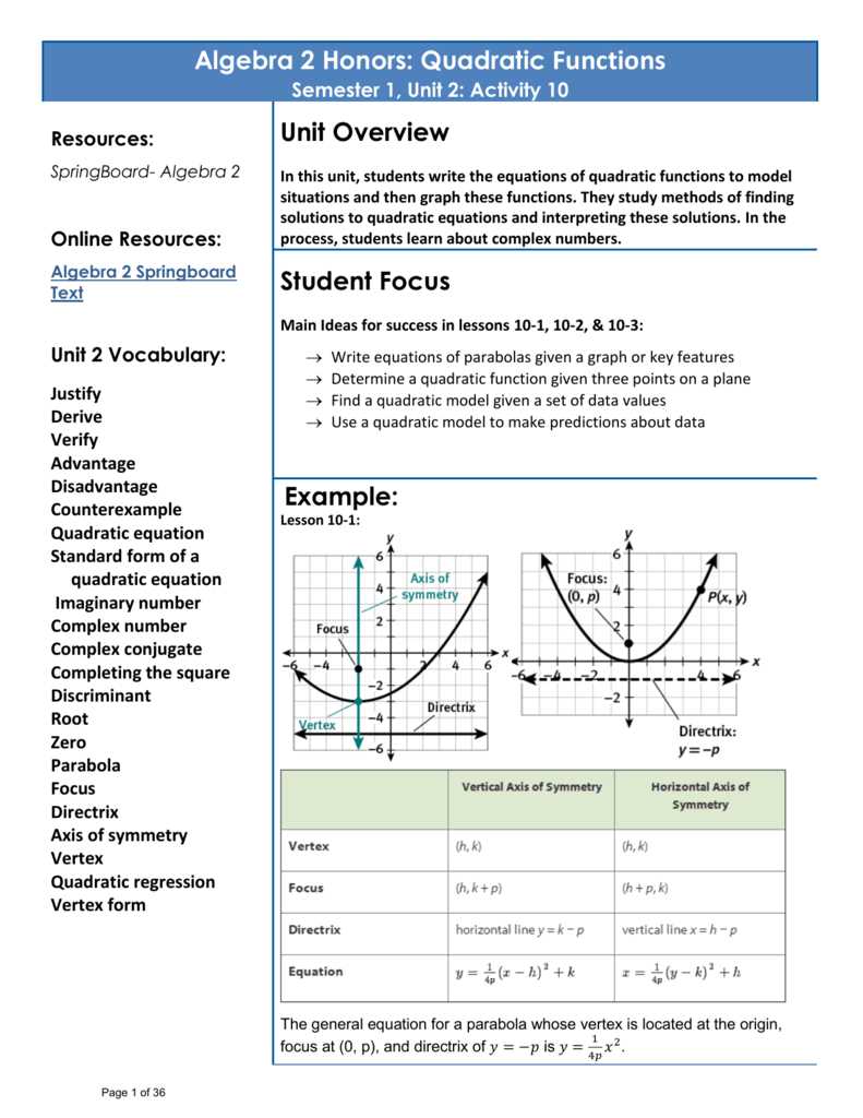 algebra 2 springboard answers