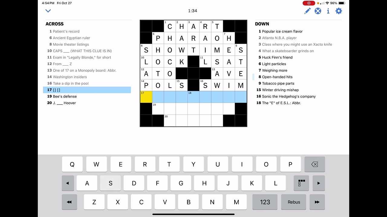 long exam answer crossword clue