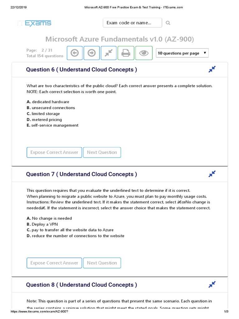 microsoft azure fundamentals az 900 exam questions and answers