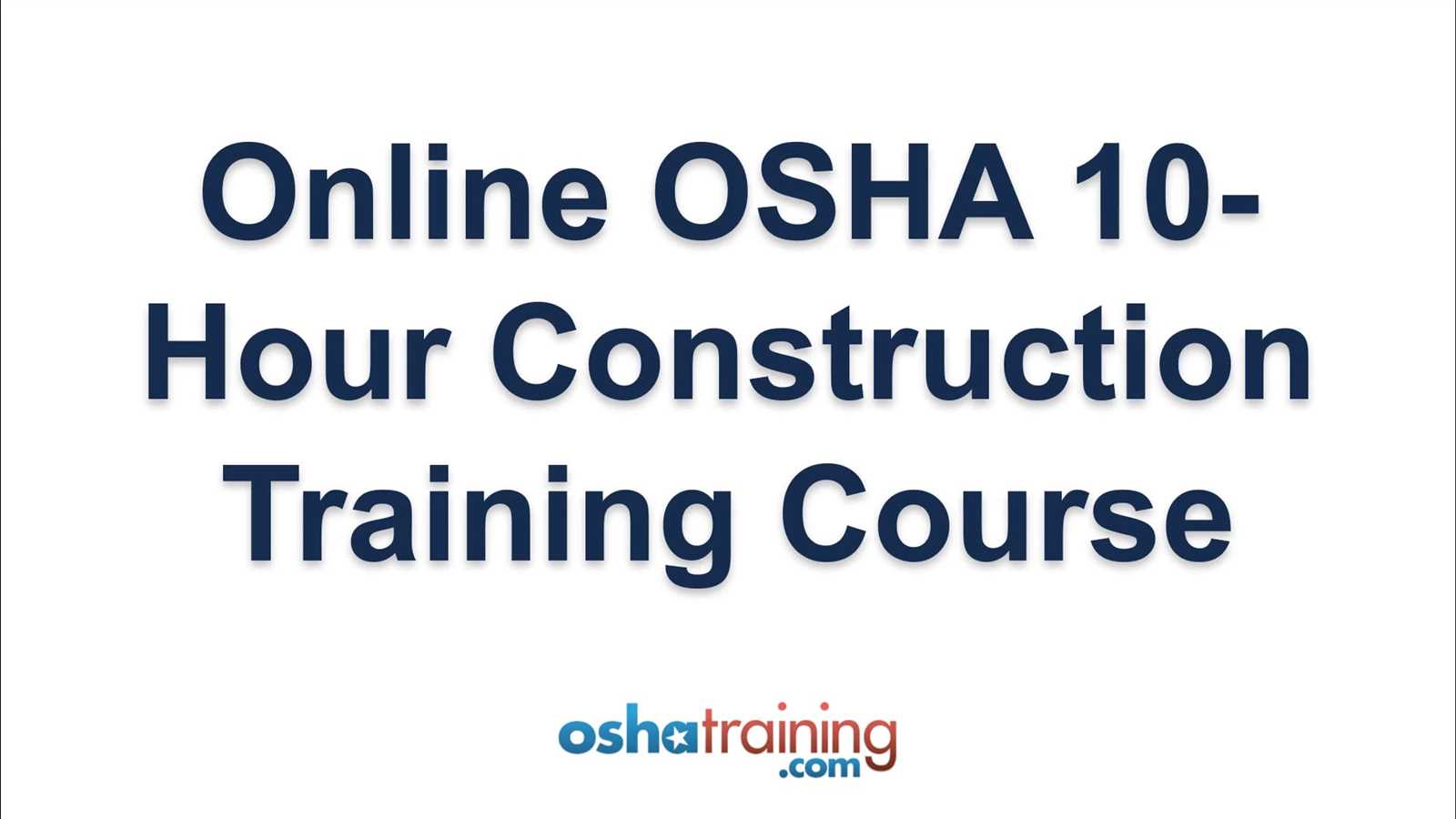 osha 10 training answers