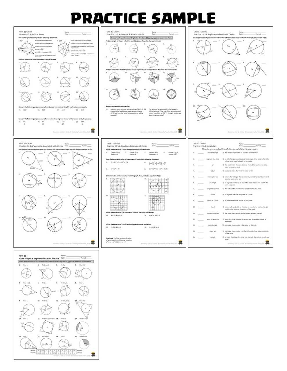 chapter 12 circles test answers