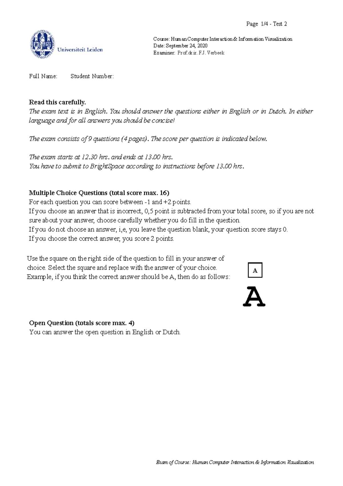 human computer interaction exam questions and answers