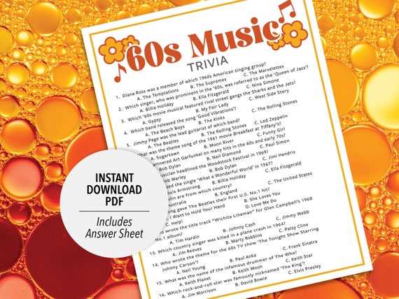 1960 music trivia questions and answers