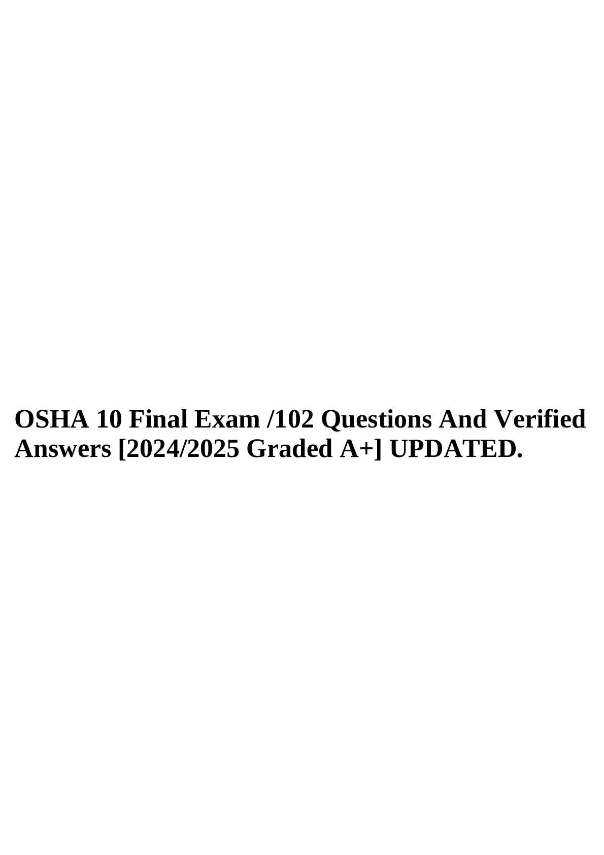 osha 10 test questions and answers