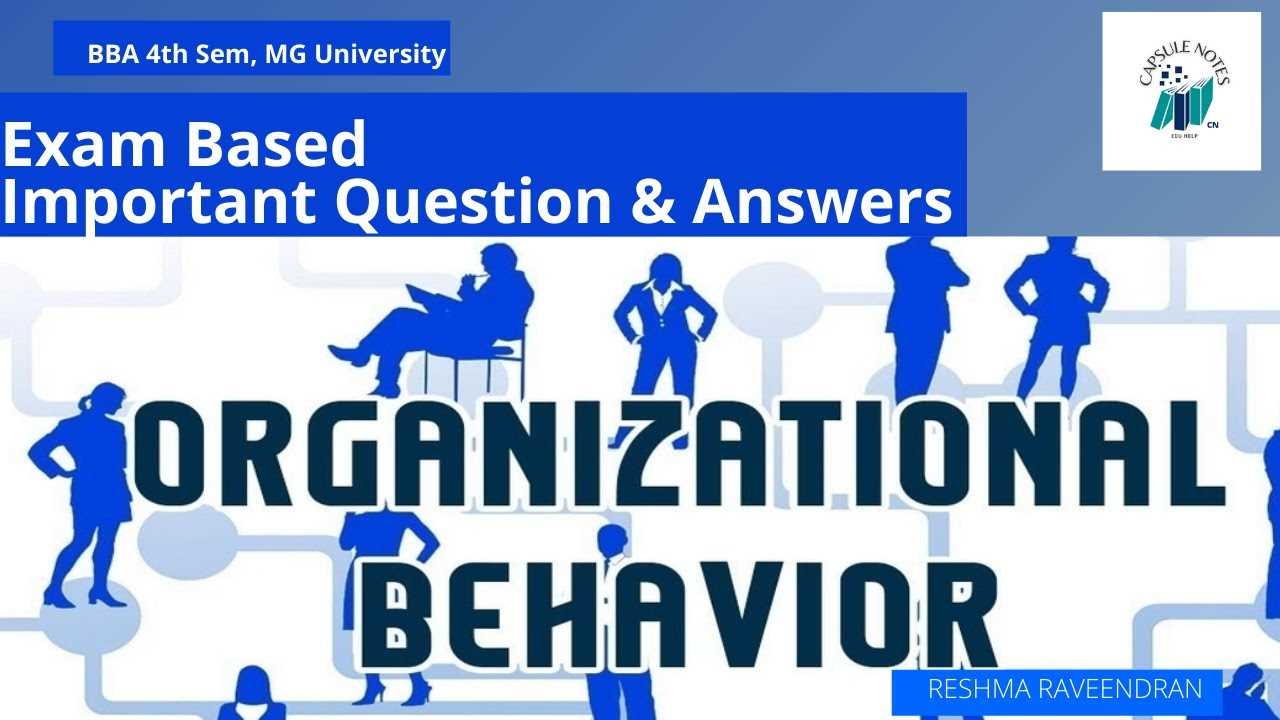 organizational behavior exam questions and answers