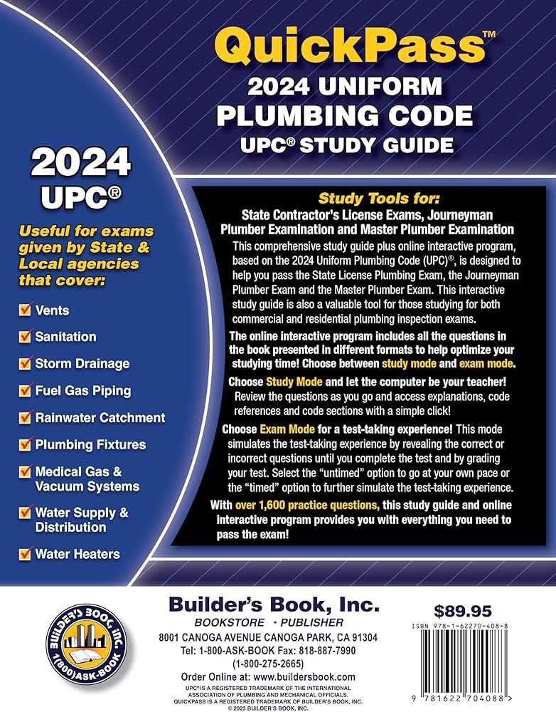 plumbing exam study guide