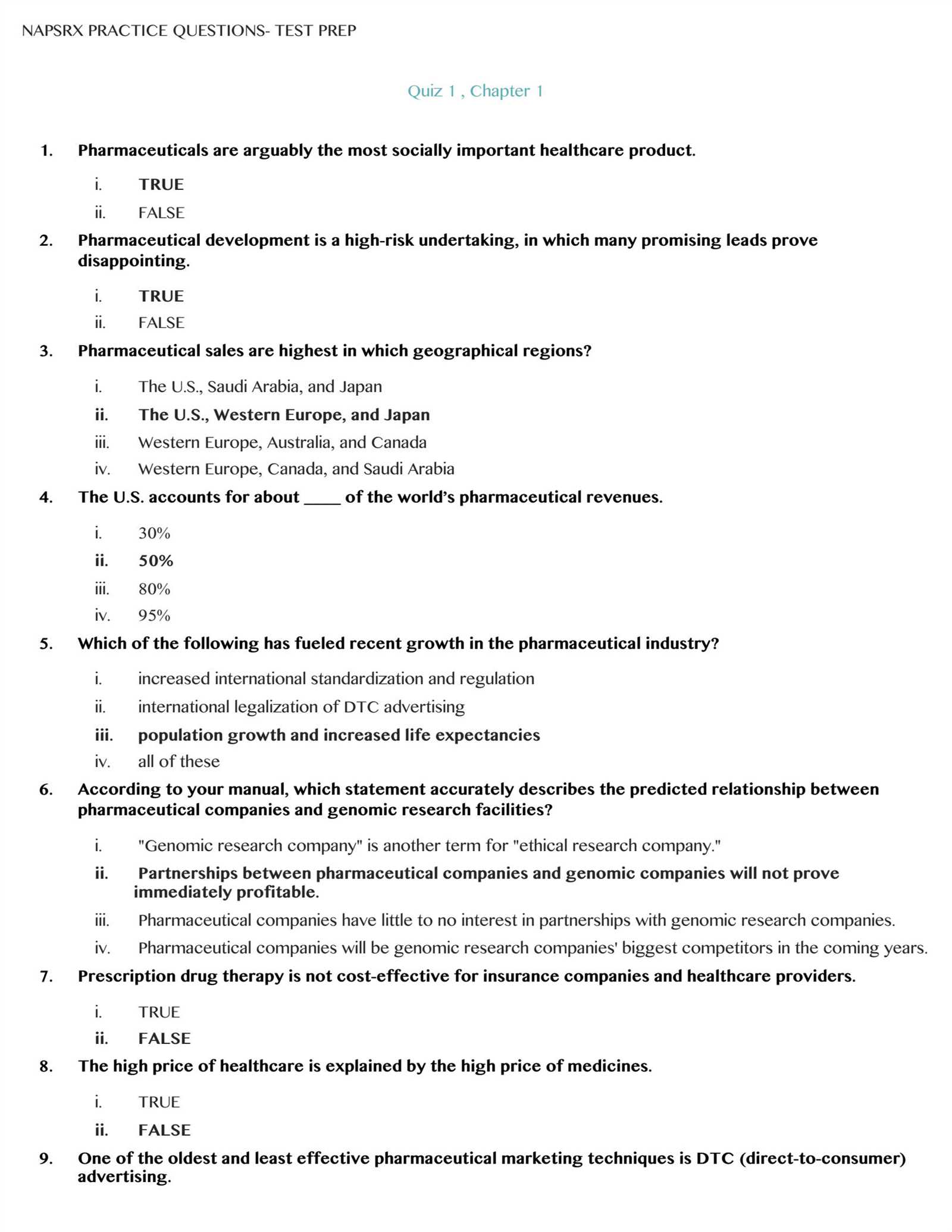 napsrx exam answers