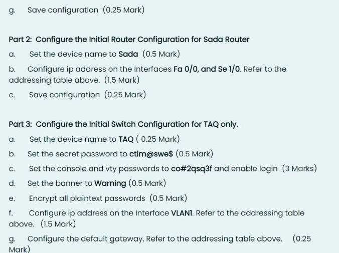 packet tracer configuring initial switch settings answers