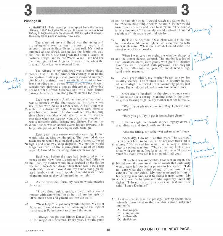 act reading practice test 3 answers