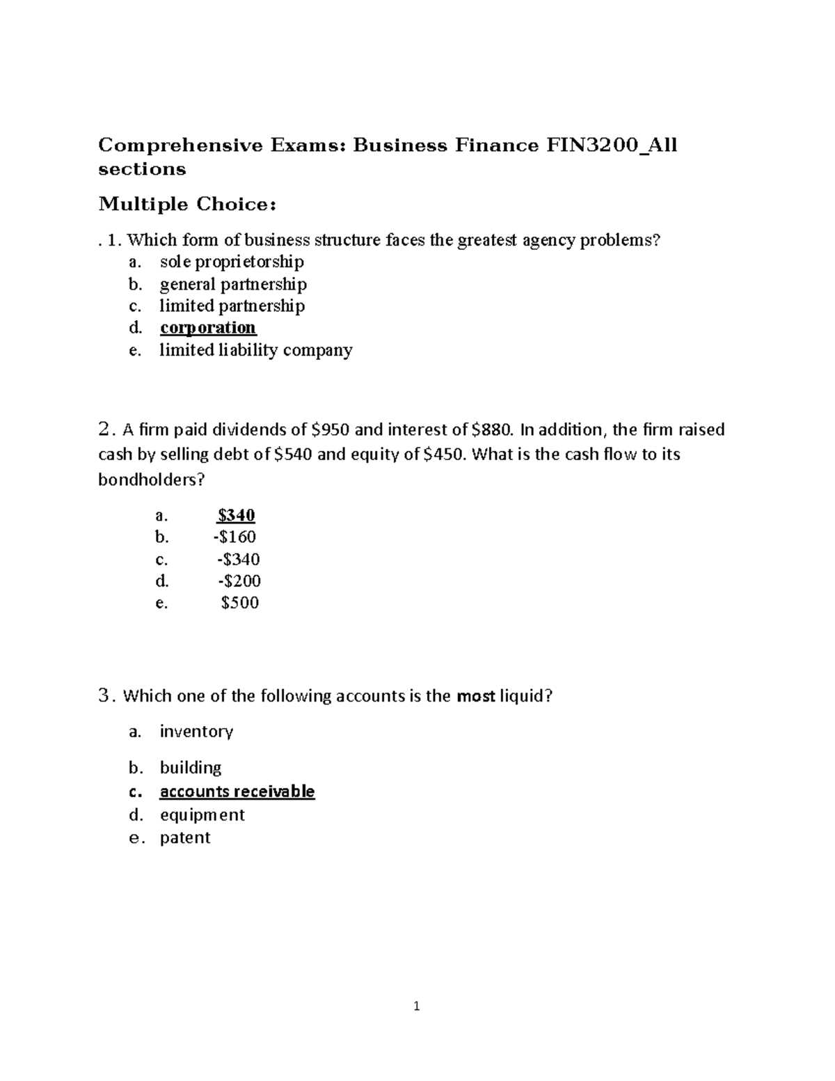 peregrine comprehensive exam answers