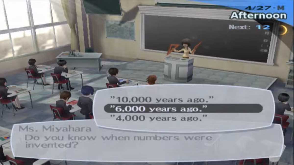 persona 3 exam answers may