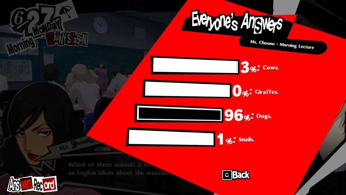 persona exams answers royal