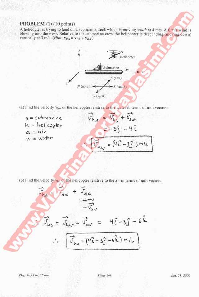 physics 1 final exam with answers