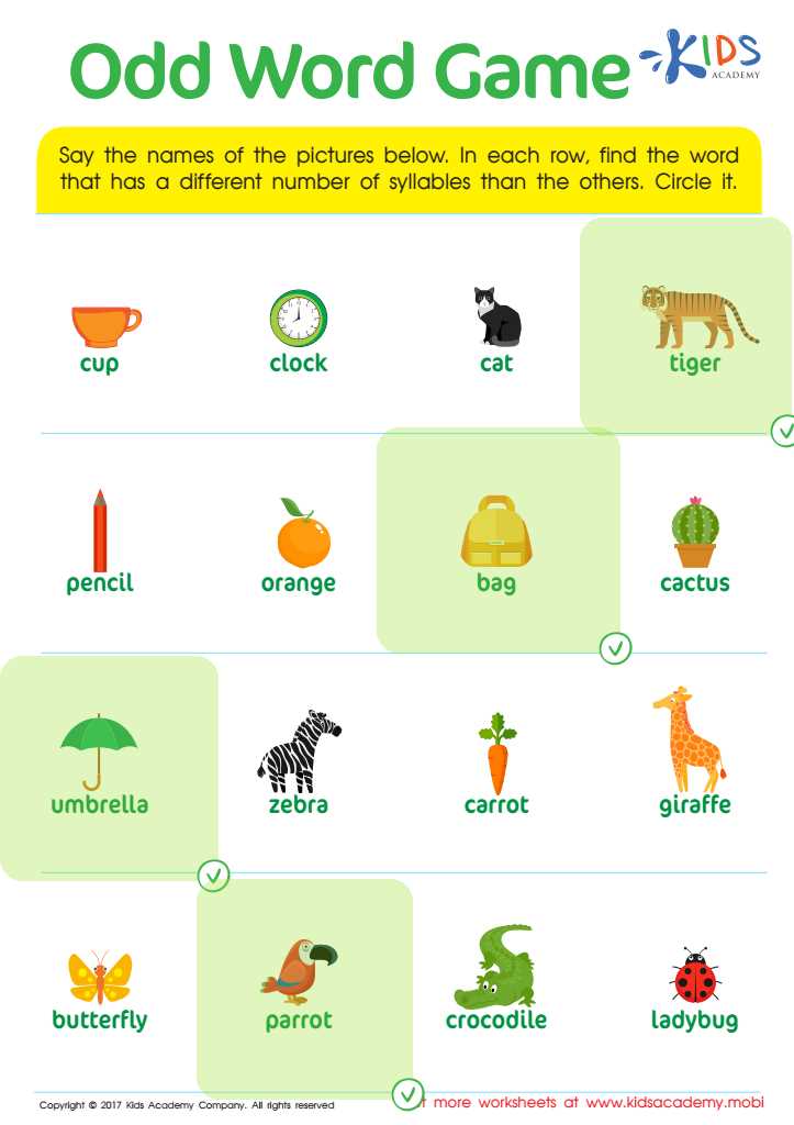 picture word game answers