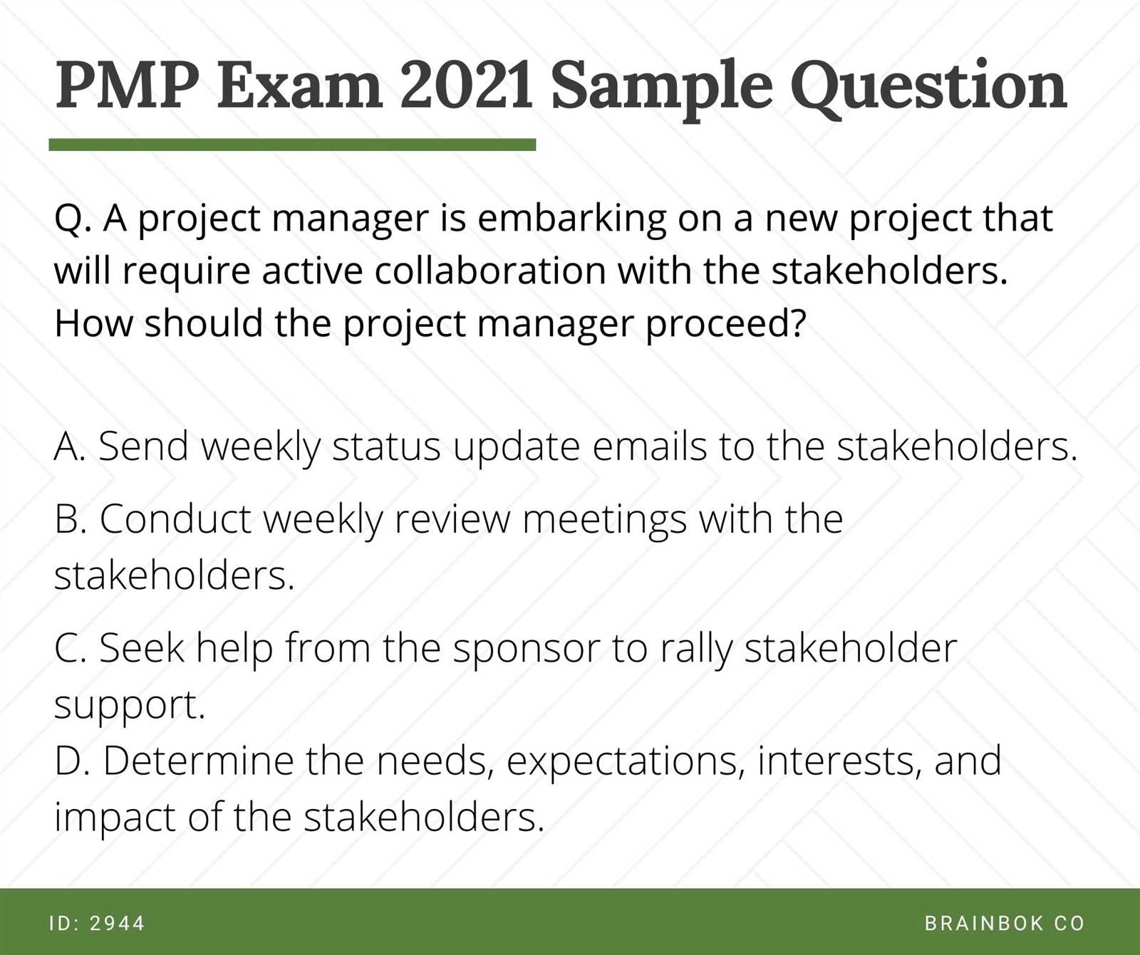 pmp sample exam questions and answers