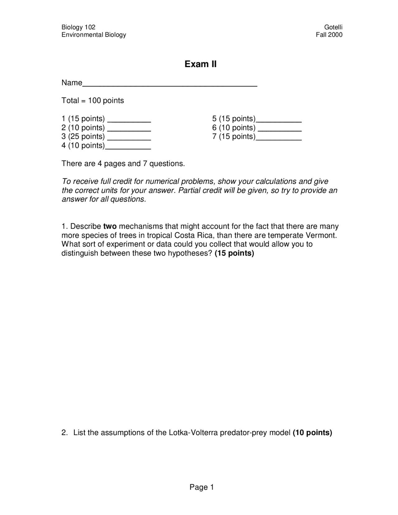 biology 100 exam 2