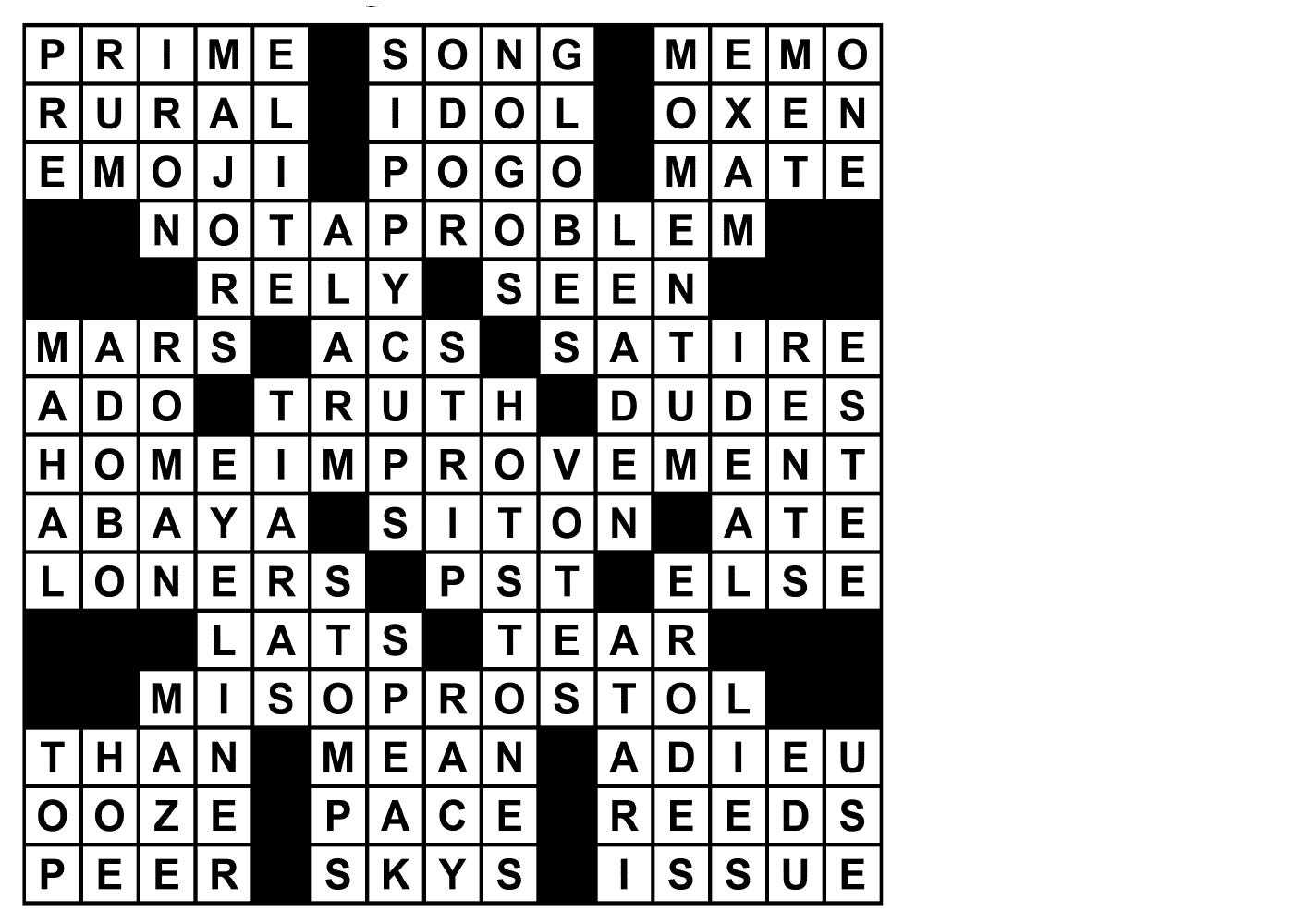 pogo crossword answers