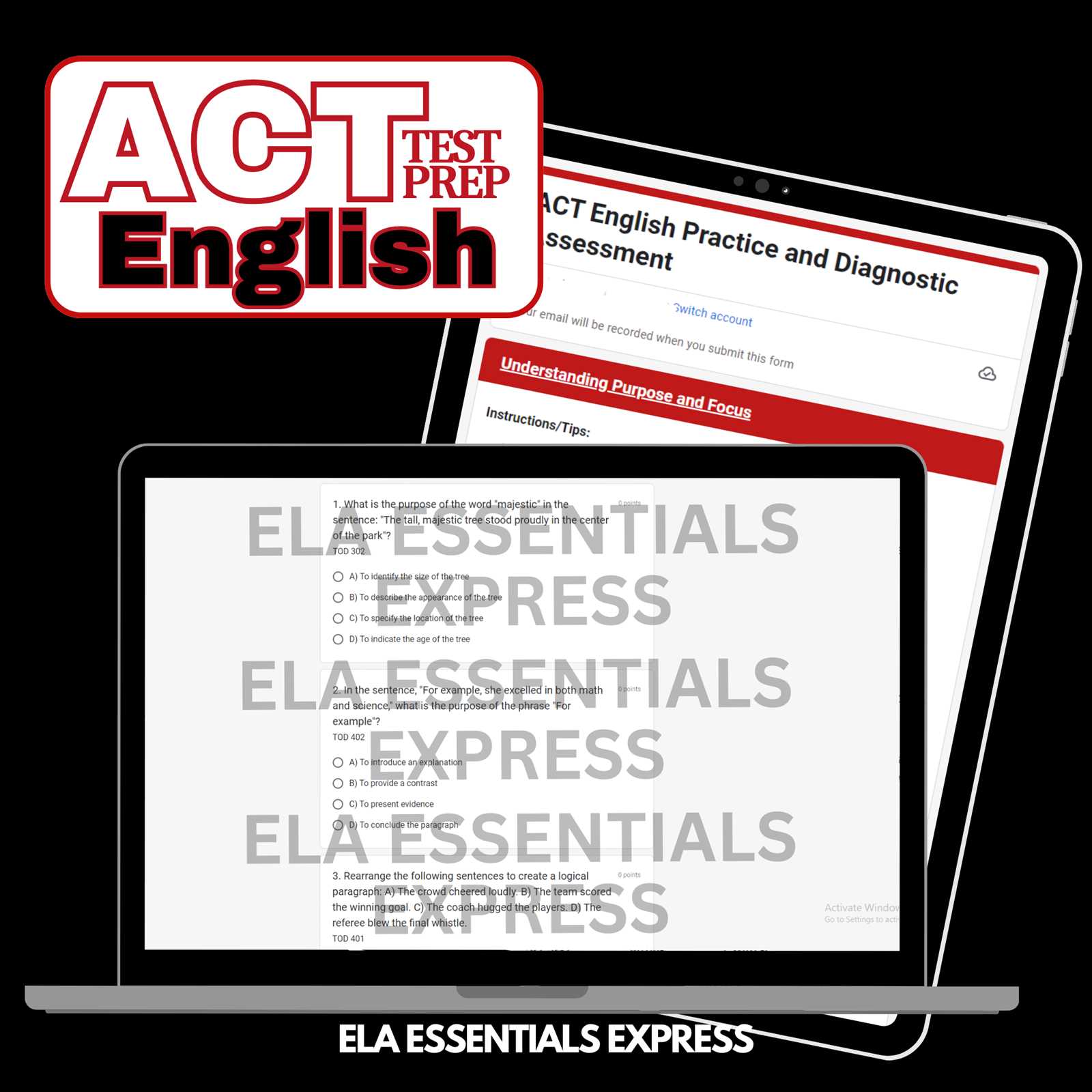 act practice test 1 english test answers