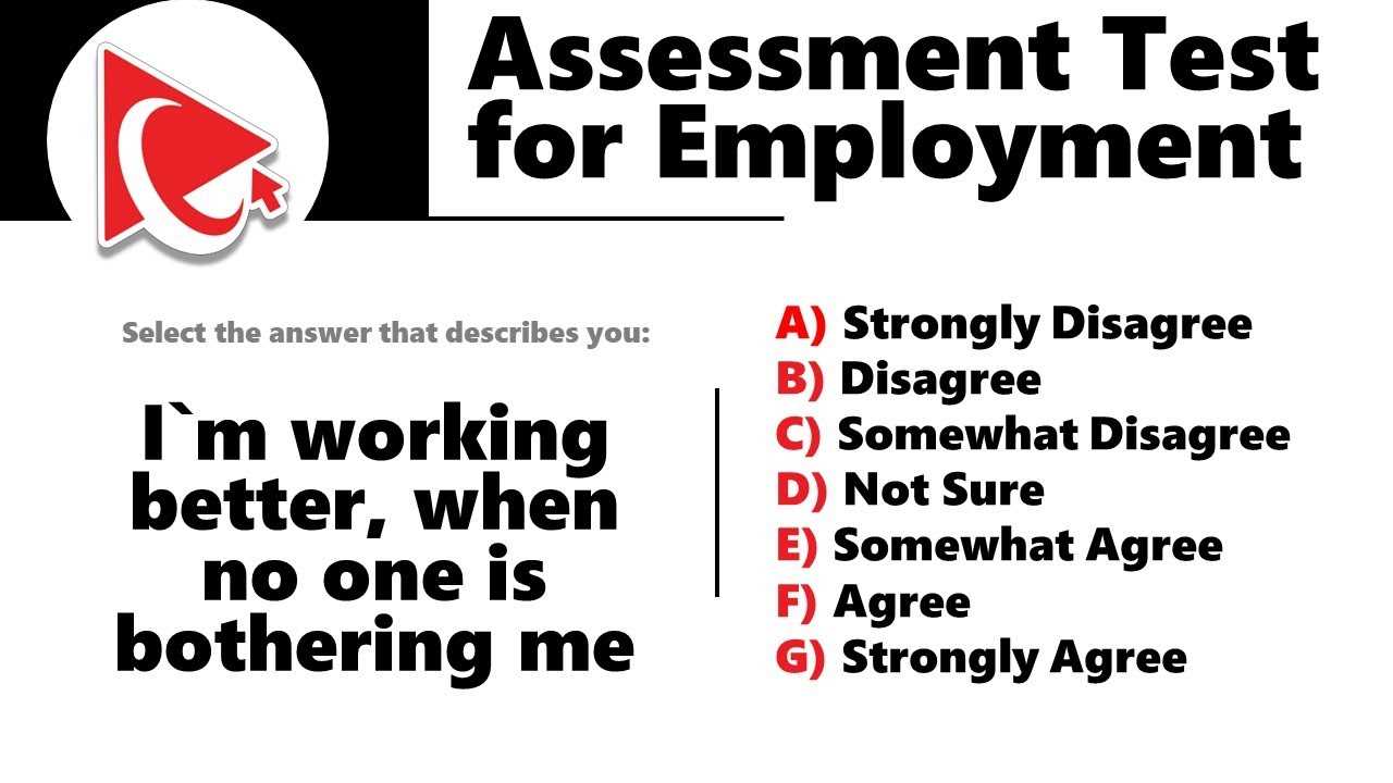 pre employment exam sample with answers