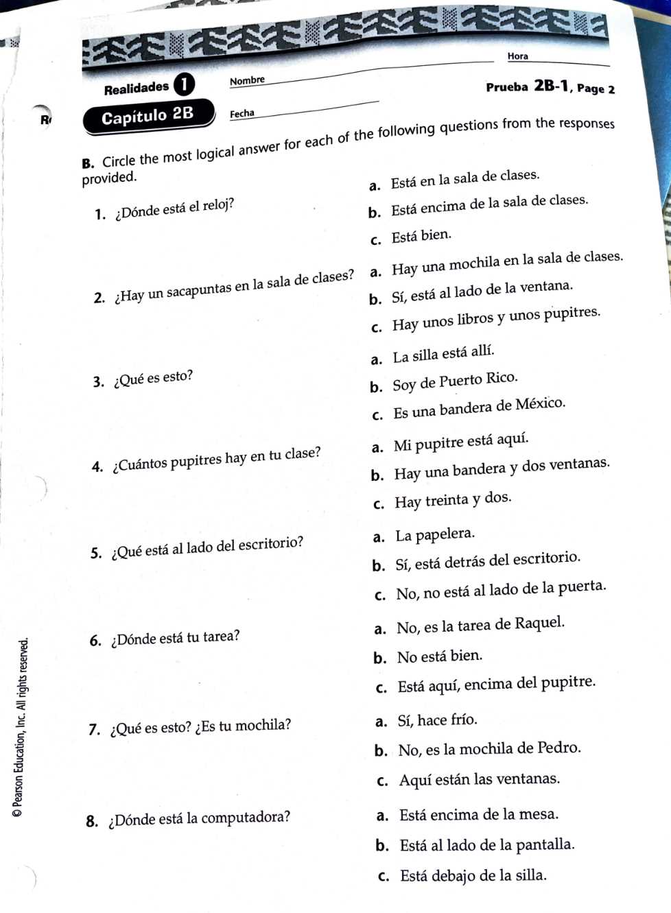 prueba 2b 4 answers