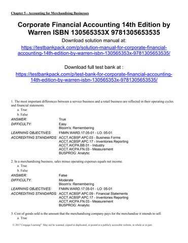 chapter 5 accounting answers