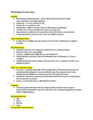 microbiology final exam