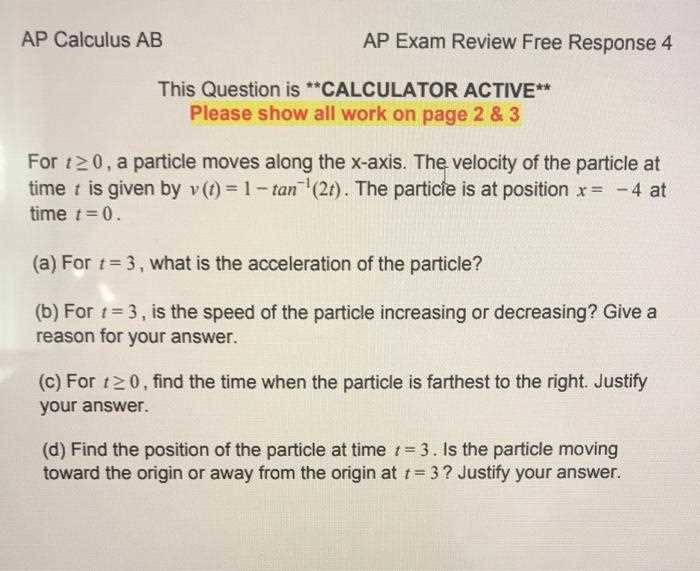 ap calculus ab exam answers