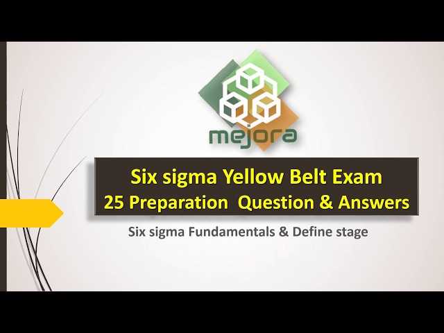 lean six sigma define and measure tools exam answers