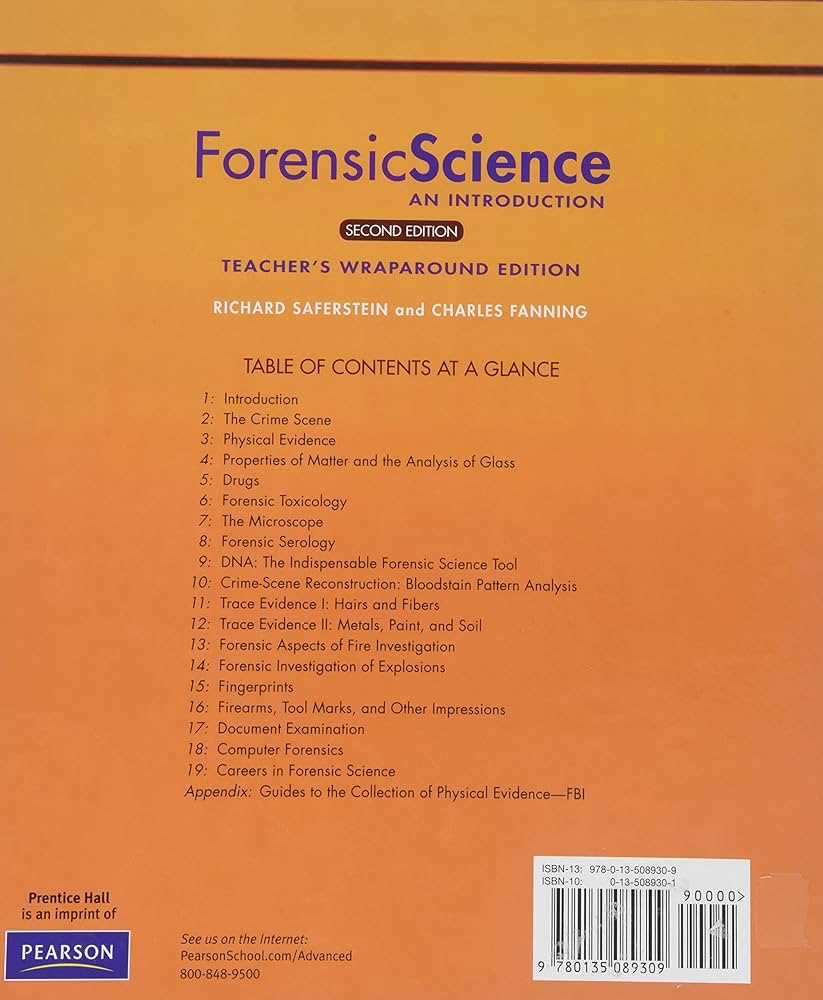 richard saferstein forensic science an introduction answers