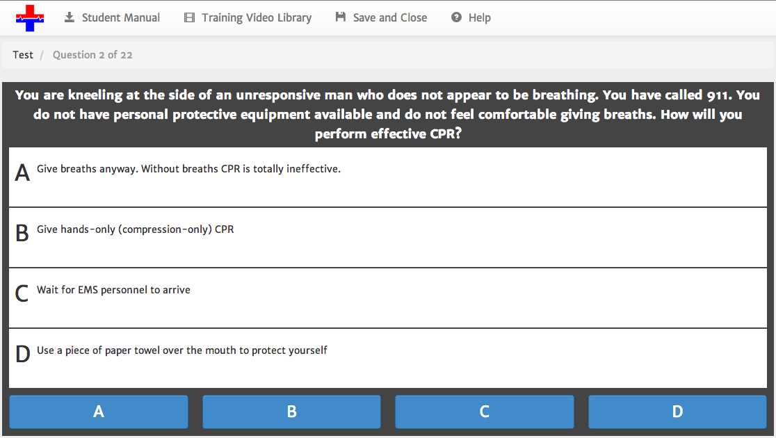 cpr exam questions and answers