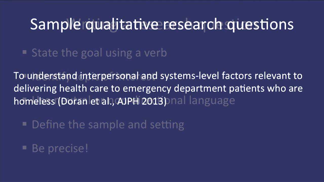 qualitative research exam questions and answers