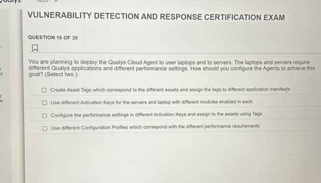 qualys vulnerability management exam answers