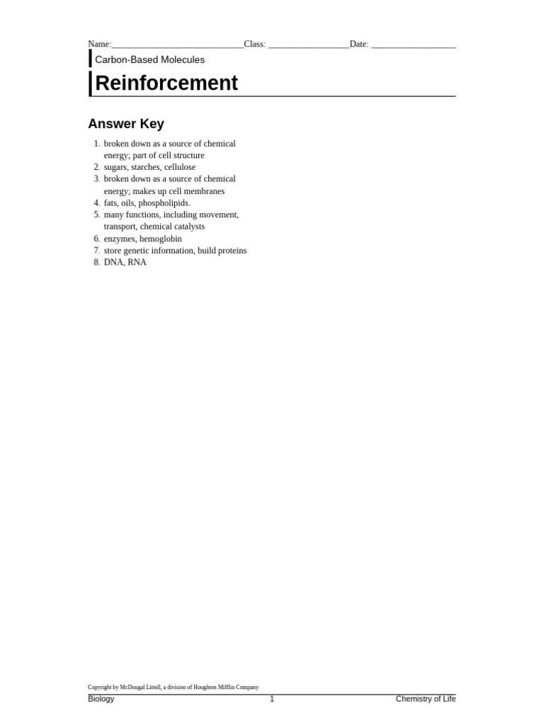 mcdougal littell chemistry answers