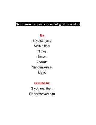 radiology board exam answer key