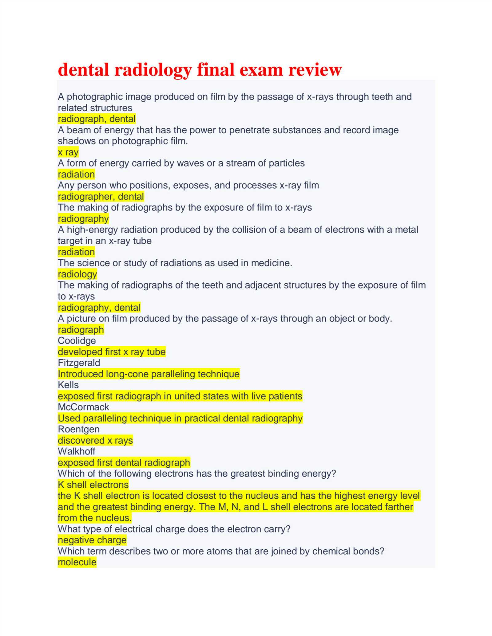 radiology board exam worksheet answers