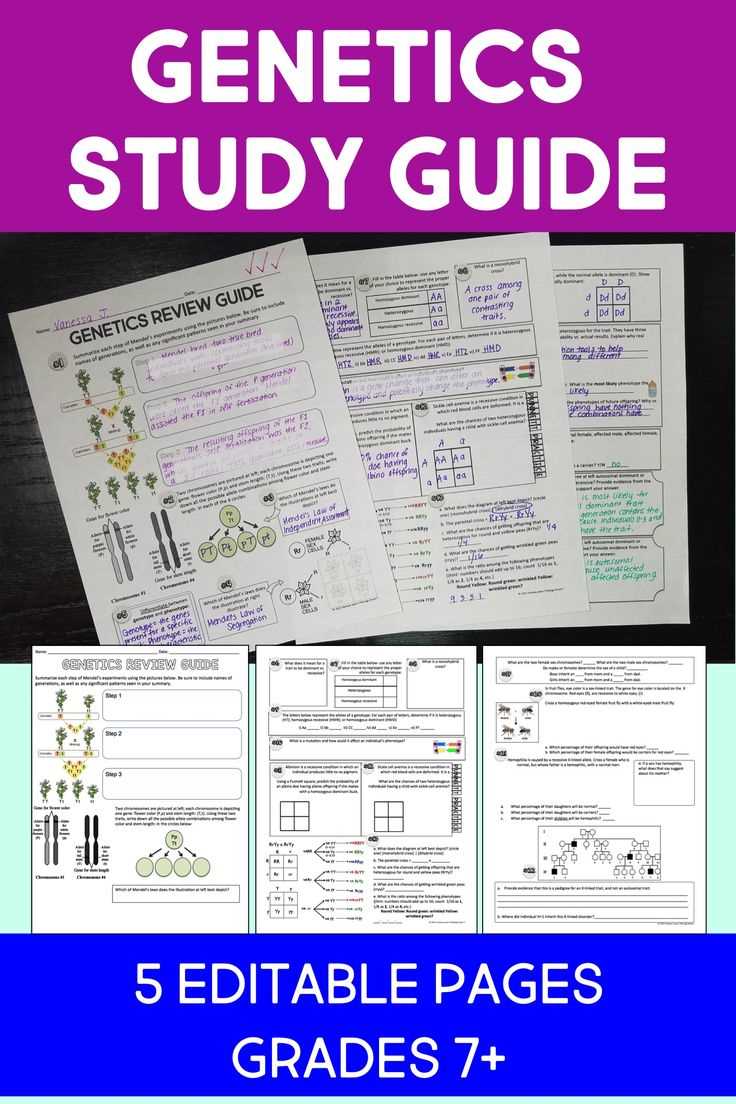 genetics exam study guide answers